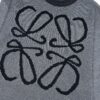 LOEWE Crew Neck Knit Sweater with Classic Chest Logo Unisex Casual Pullover