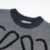 LOEWE Crew Neck Knit Sweater with Classic Chest Logo Unisex Casual Pullover