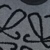LOEWE Crew Neck Knit Sweater with Classic Chest Logo Unisex Casual Pullover