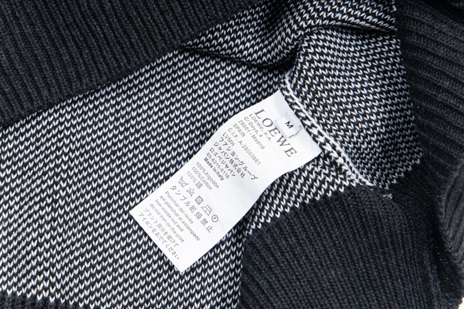 LOEWE Crew Neck Knit Sweater with Classic Chest Logo Unisex Casual Pullover