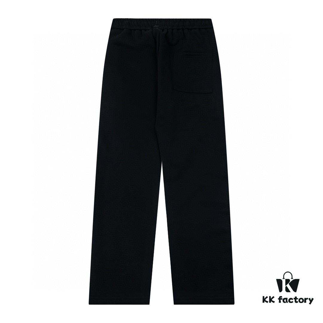 LOEWE New Arrival Letter Embroidered Woven Straight Sweatpants Unisex Casual Trousers