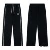 LOEWE New Arrival Letter Embroidered Woven Straight Sweatpants Unisex Casual Trousers
