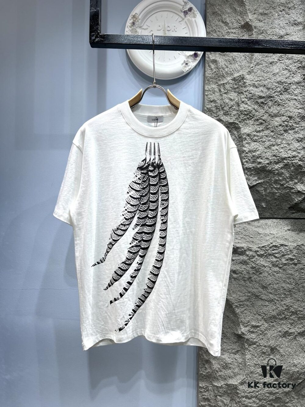 Loewe Printed Feather Short-Sleeve T-Shirt