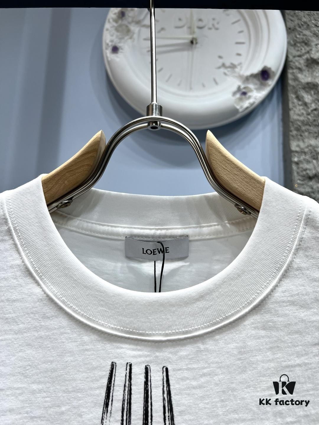 Loewe Printed Feather Short-Sleeve T-Shirt