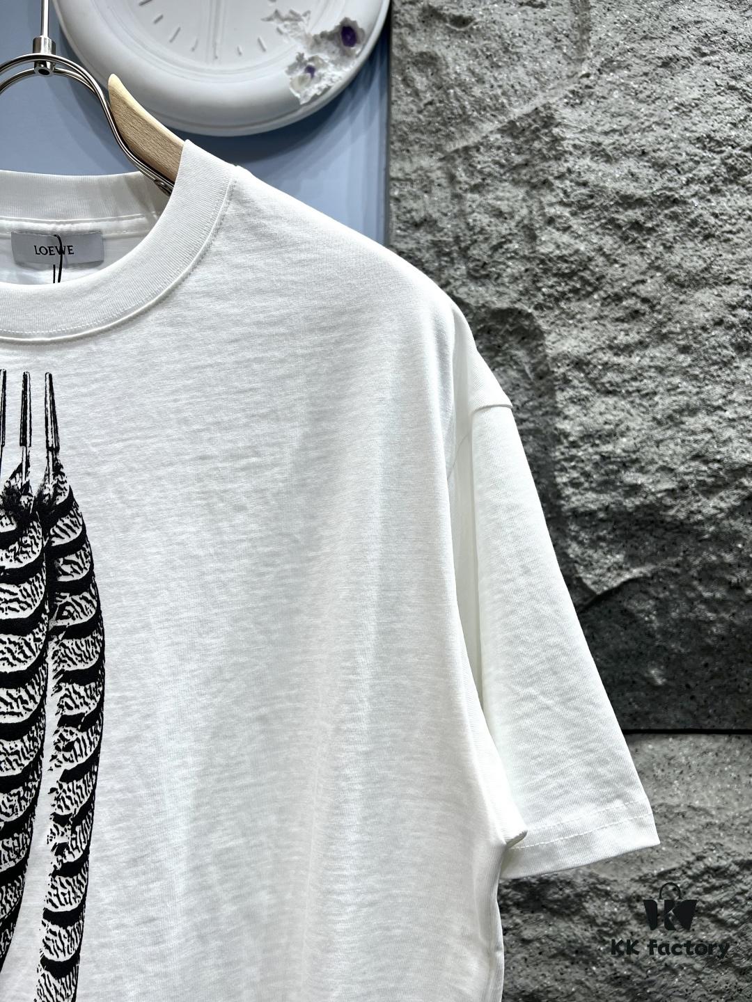 Loewe Printed Feather Short-Sleeve T-Shirt