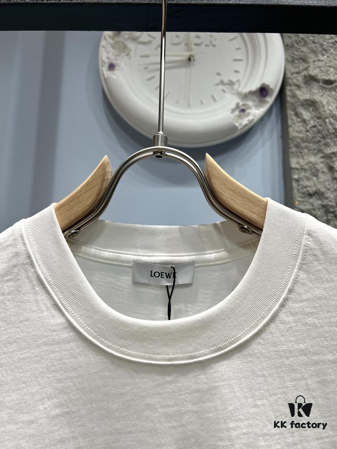 Loewe Embroidered Minimal Logo Short-Sleeve T-Shirt