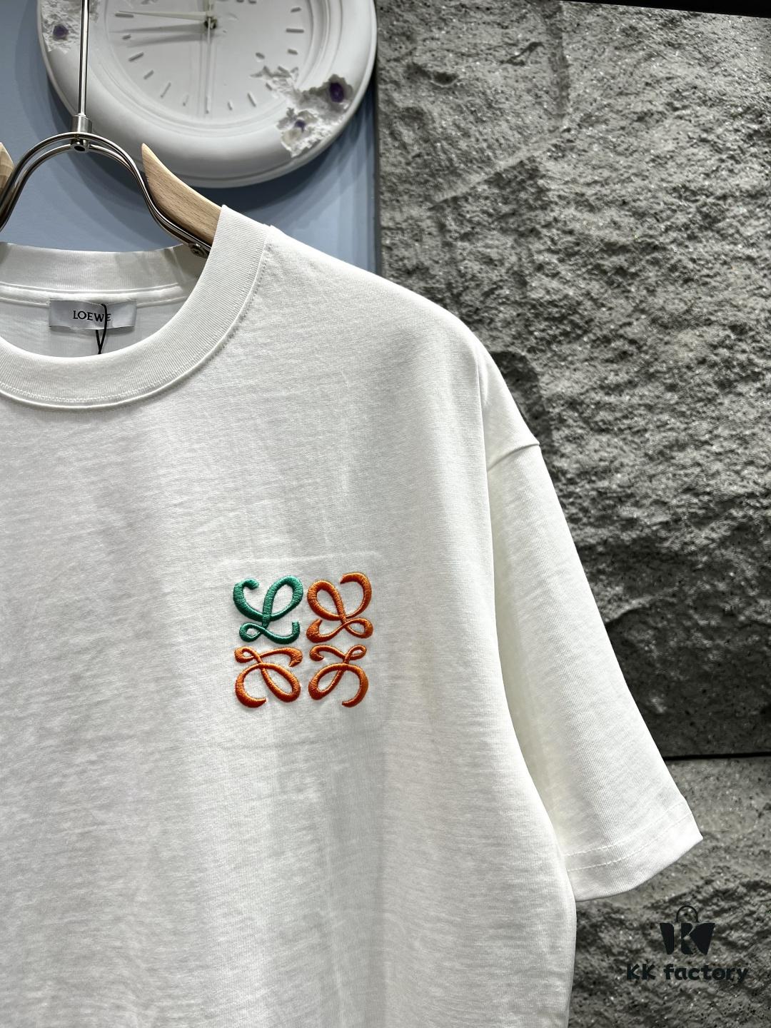 Loewe Embroidered Minimal Logo Short-Sleeve T-Shirt