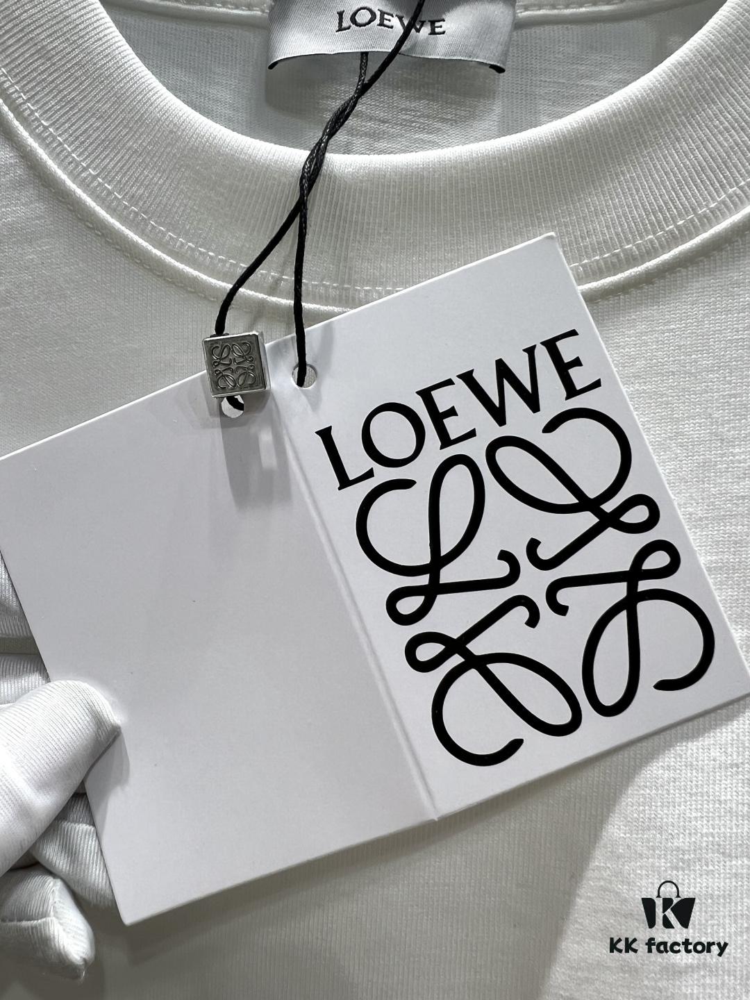 Loewe Embroidered Minimal Logo Short-Sleeve T-Shirt