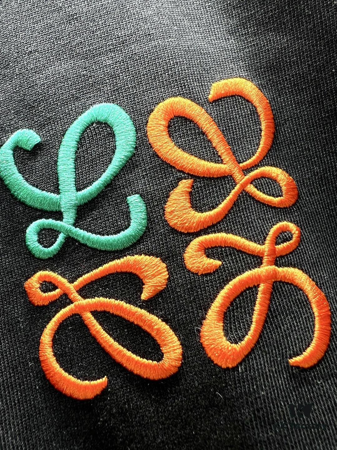 Loewe Embroidered Minimal Logo Short Sleeve T-Shirt