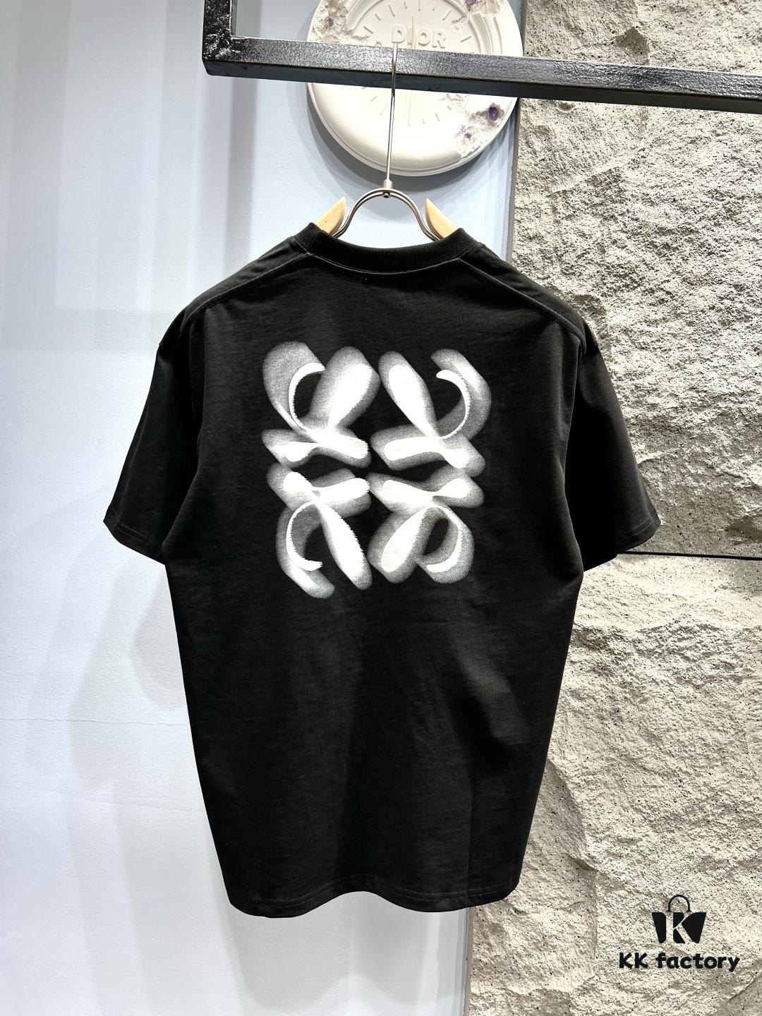 Loewe Embroidered Minimal Logo Short Sleeve T-Shirt