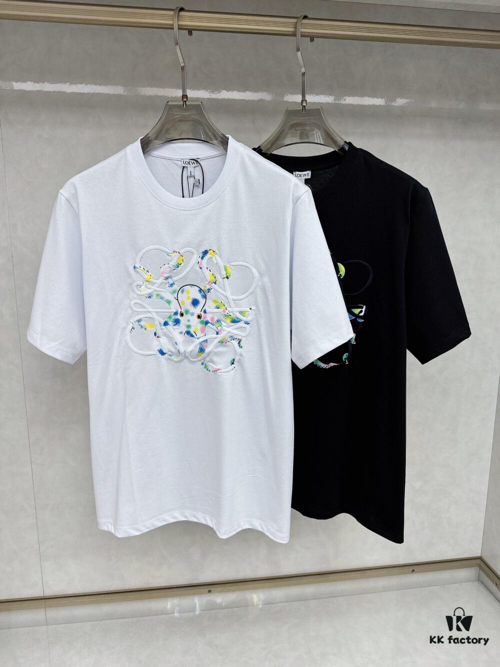 LOEWE Octopus Embroidered Short Sleeve T-Shirt