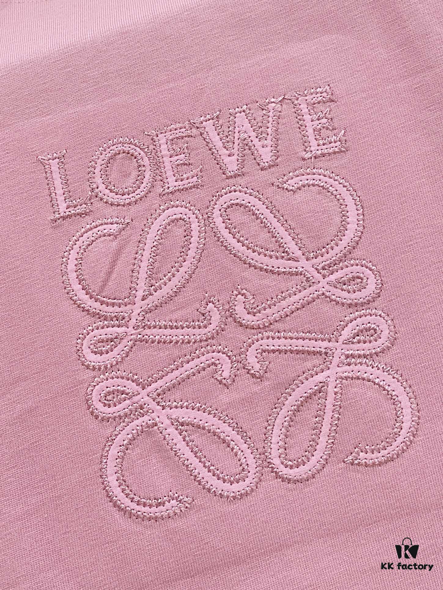 Loewe 2025 Newest Short-Sleeve T-Shirt, Stylish and Minimalist Design with Embroidered Logo on Chest, Premium Cotton Fabric, Comfortable and Trendy Cut