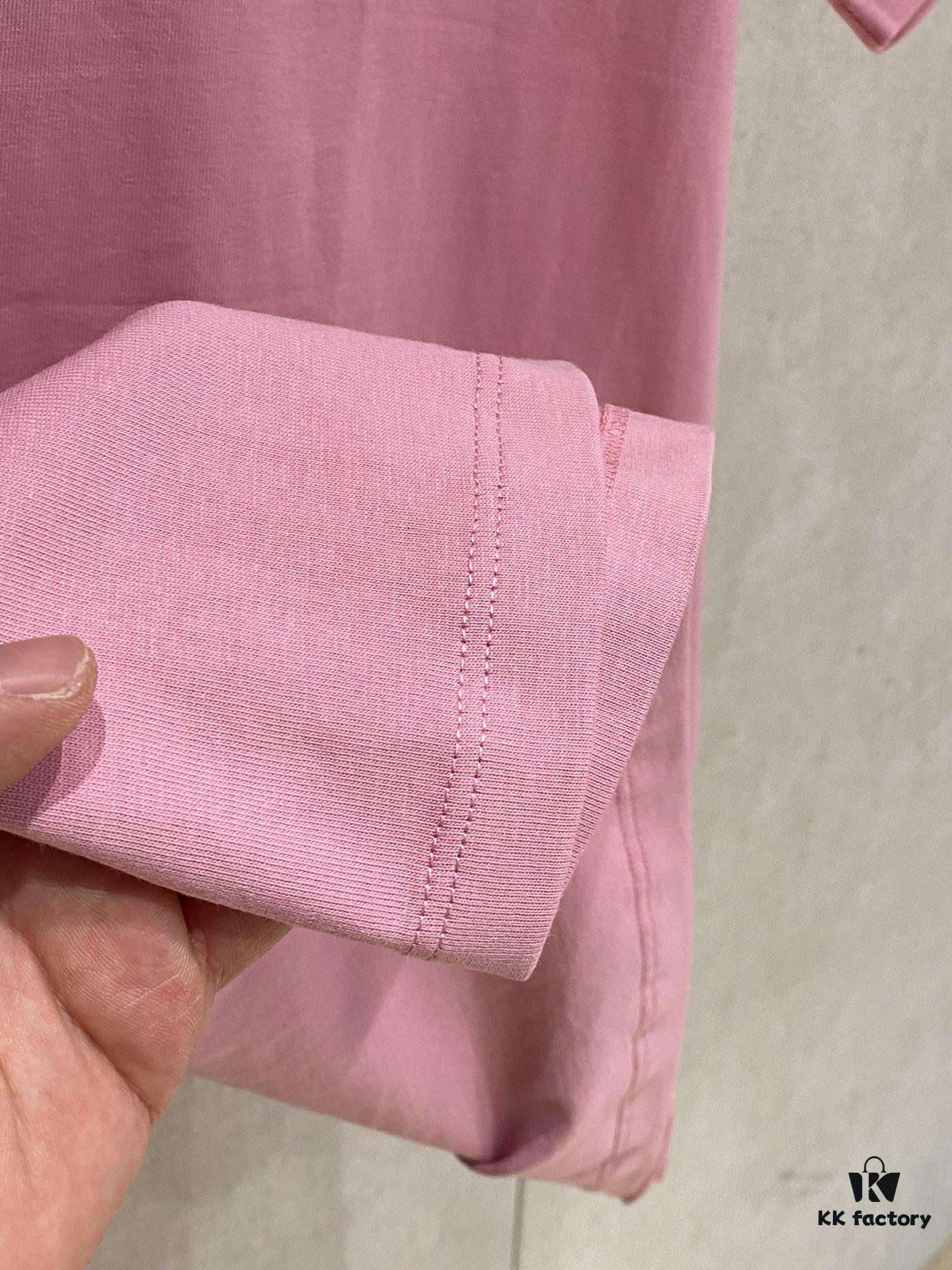 Loewe 2025 Newest Short-Sleeve T-Shirt, Stylish and Minimalist Design with Embroidered Logo on Chest, Premium Cotton Fabric, Comfortable and Trendy Cut