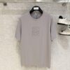 Loewe 2025 New Arrival Short Sleeve T-Shirt, Stylish and Minimalist Design with Embroidered Logo on Chest, Cotton Fabric for Comfort and Structure