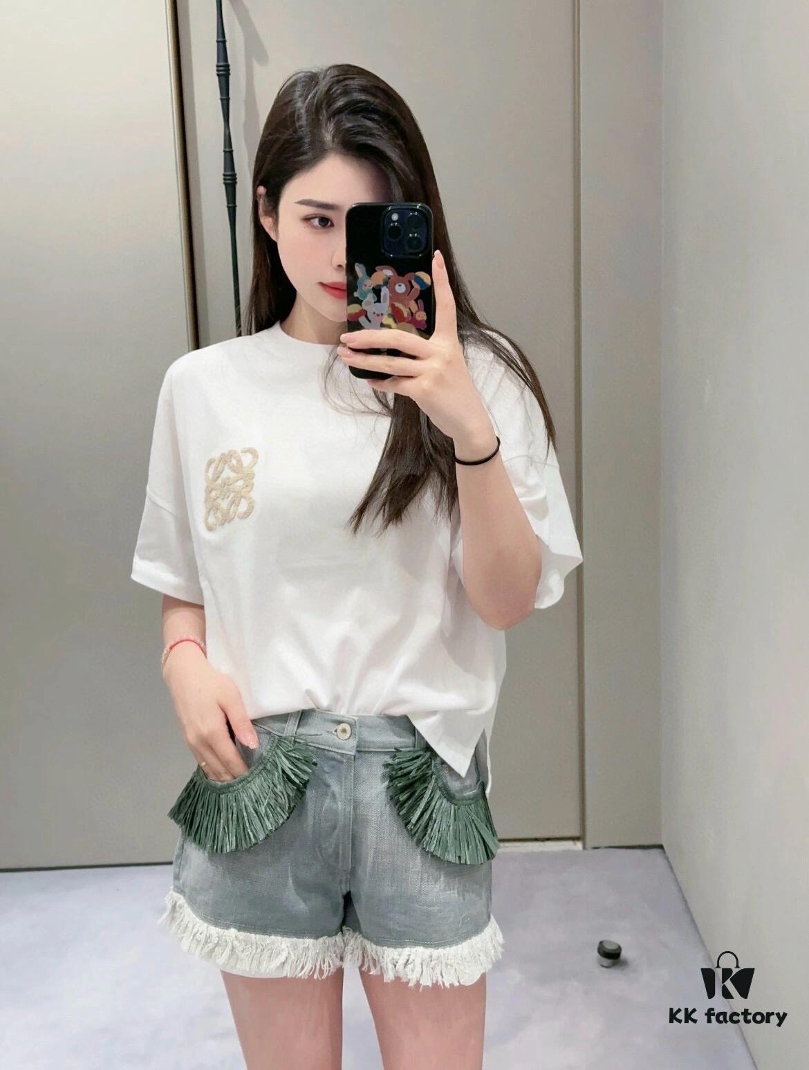 LOEWE Towel Embroidery Short Sleeve T-Shirt