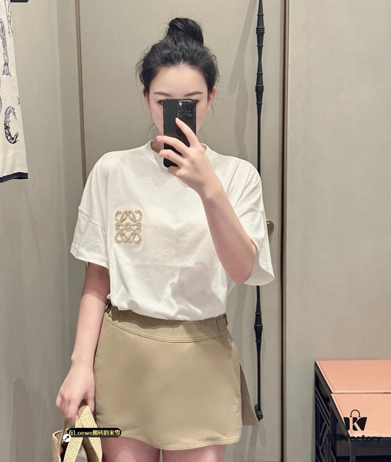 LOEWE Towel Embroidery Short Sleeve T-Shirt