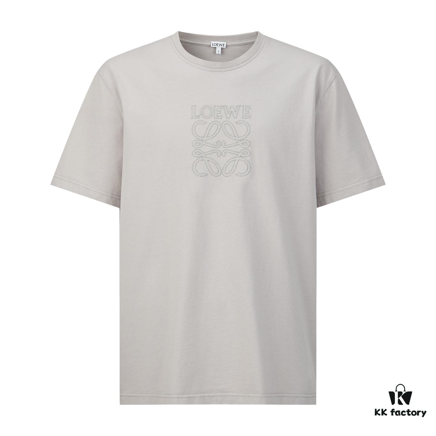 LOEWE Distressed Embroidered Short-Sleeve T-Shirt
