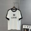 Loewe New 25s Unisex T-Shirt, Patchwork Design, Color-Blocked, 280g Premium Cotton Fabric, Soft and Comfortable, 3D Embroidery on Chest, Stylish and Unique, Original Customization with Complete Triple Labels