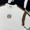 Loewe 25s New Arrival T-Shirt, Unisex, Panel Design, Color-Block Style, 280g Premium Cotton Fabric, Soft and Comfortable, 3D Embroidered Logo on Chest, Fashionable and Unique, Original Customized Version with Complete Triple Labels, Perfect for Men and Women