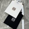 Loewe 25s New Arrival T-Shirt, Unisex, Panel Design, Color-Block Style, 280g Premium Cotton Fabric, Soft and Comfortable, 3D Embroidered Logo on Chest, Fashionable and Unique, Original Customized Version with Complete Triple Labels, Perfect for Men and Women