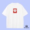 LOEWE 2025 Fall Spring-Summer Collection Love Heart Short Sleeve T-Shirt, Premium 270G 32-Count Double-Yarn Cotton Fabric, Relaxed Unisex Fit