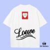 LOEWE 2025 Fall Spring-Summer Collection Love Heart Short Sleeve T-Shirt, Premium 270G 32-Count Double-Yarn Cotton Fabric, Relaxed Unisex Fit