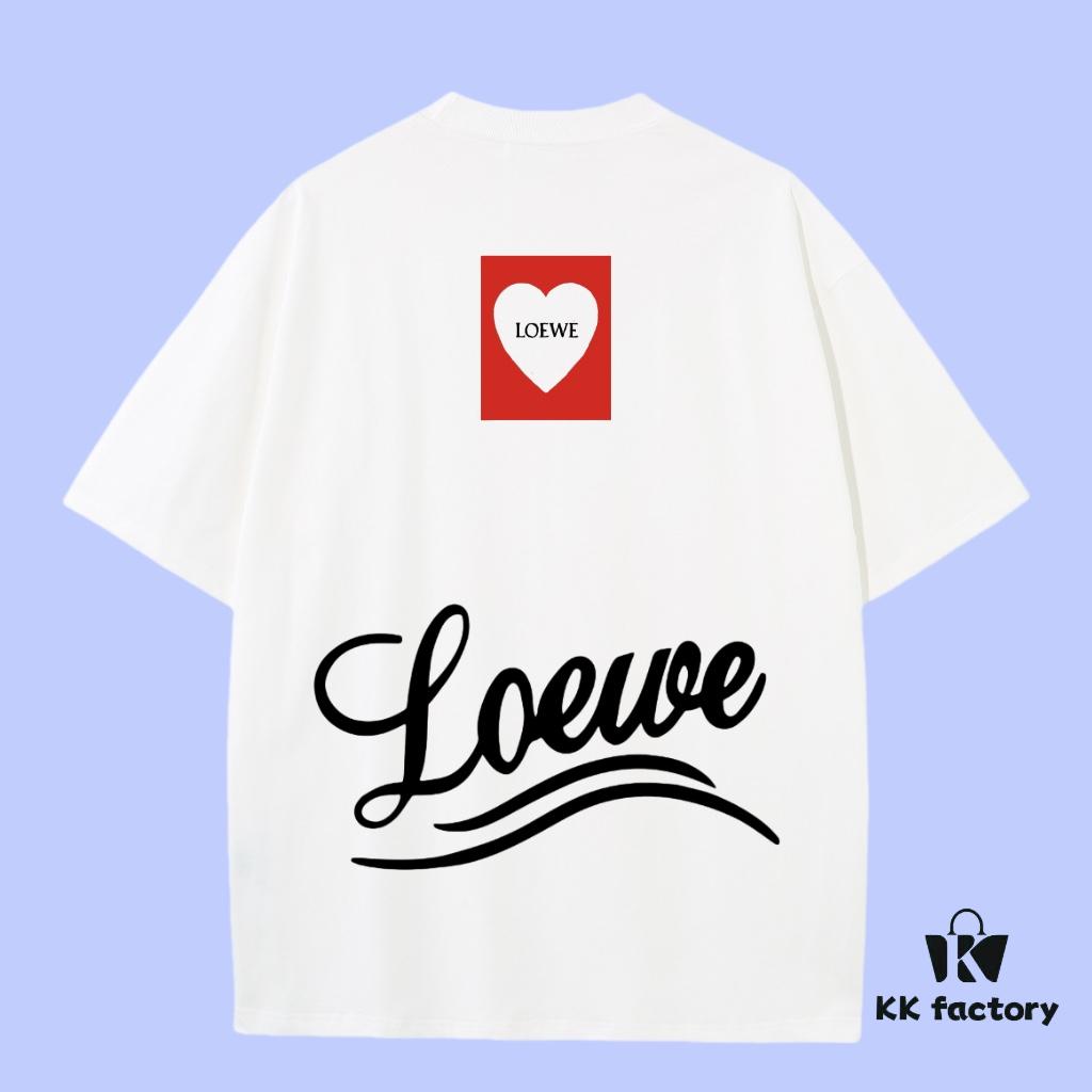 LOEWE 2025 Fall Spring-Summer Collection Love Heart Short Sleeve T-Shirt, Premium 270G 32-Count Double-Yarn Cotton Fabric, Relaxed Unisex Fit