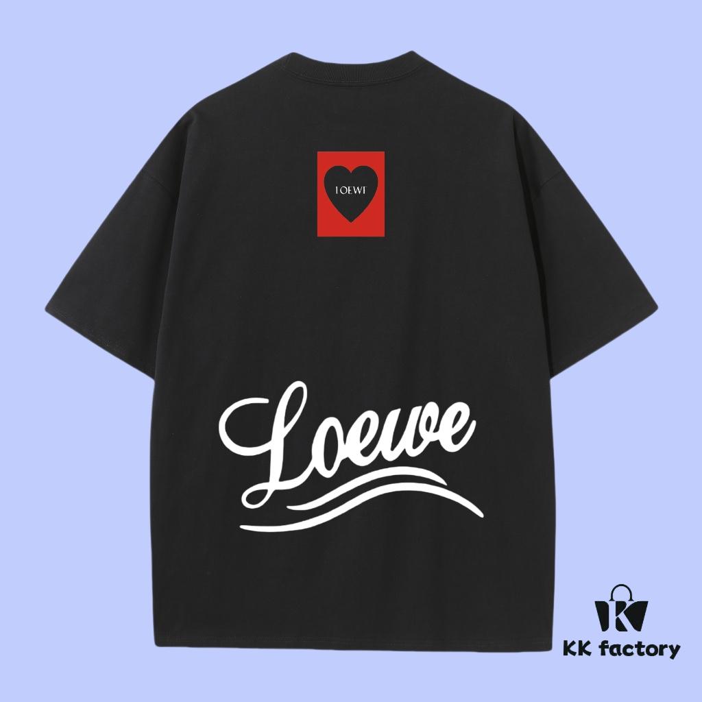 LOEWE 2025 Fall Spring-Summer Collection Love Heart Short Sleeve T-Shirt, Premium 270G 32-Count Double-Yarn Cotton Fabric, Relaxed Unisex Fit