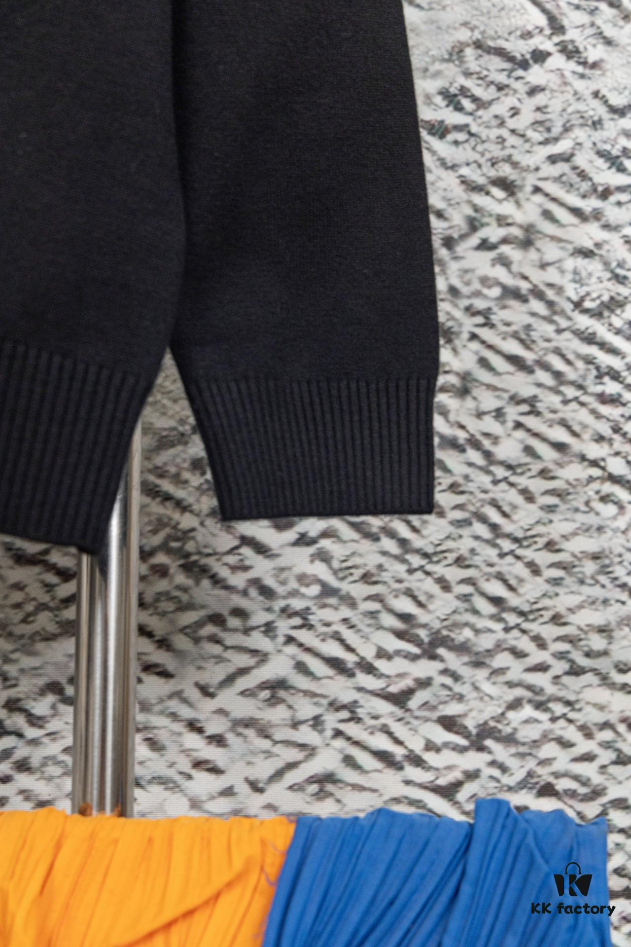 Loewe New Autumn-Winter Jacquard Pocket Knit Pullover Hoodie