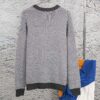 New LOEWE 22SS Beautiful Heather Gray Jacquard Crew Neck Sweater Y002