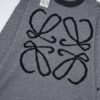 New LOEWE 22SS Exquisite Heather Gray Jacquard Crew Neck Sweater Y002