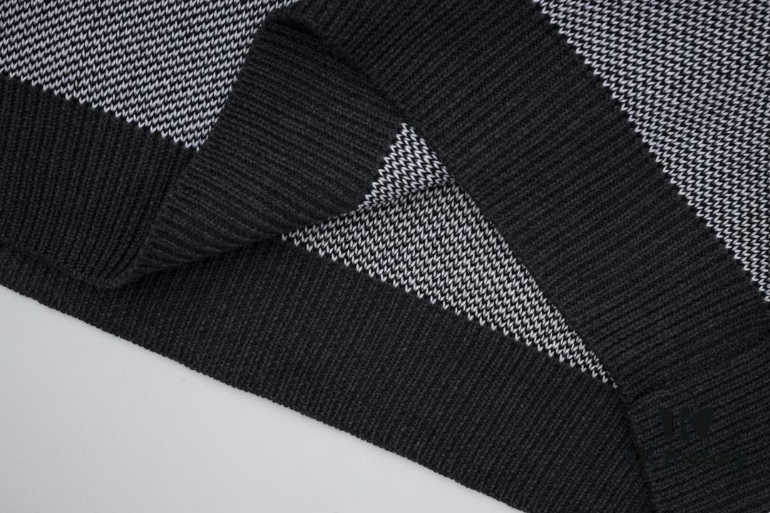 New LOEWE 22SS Exquisite Heather Gray Jacquard Crew Neck Sweater Y002