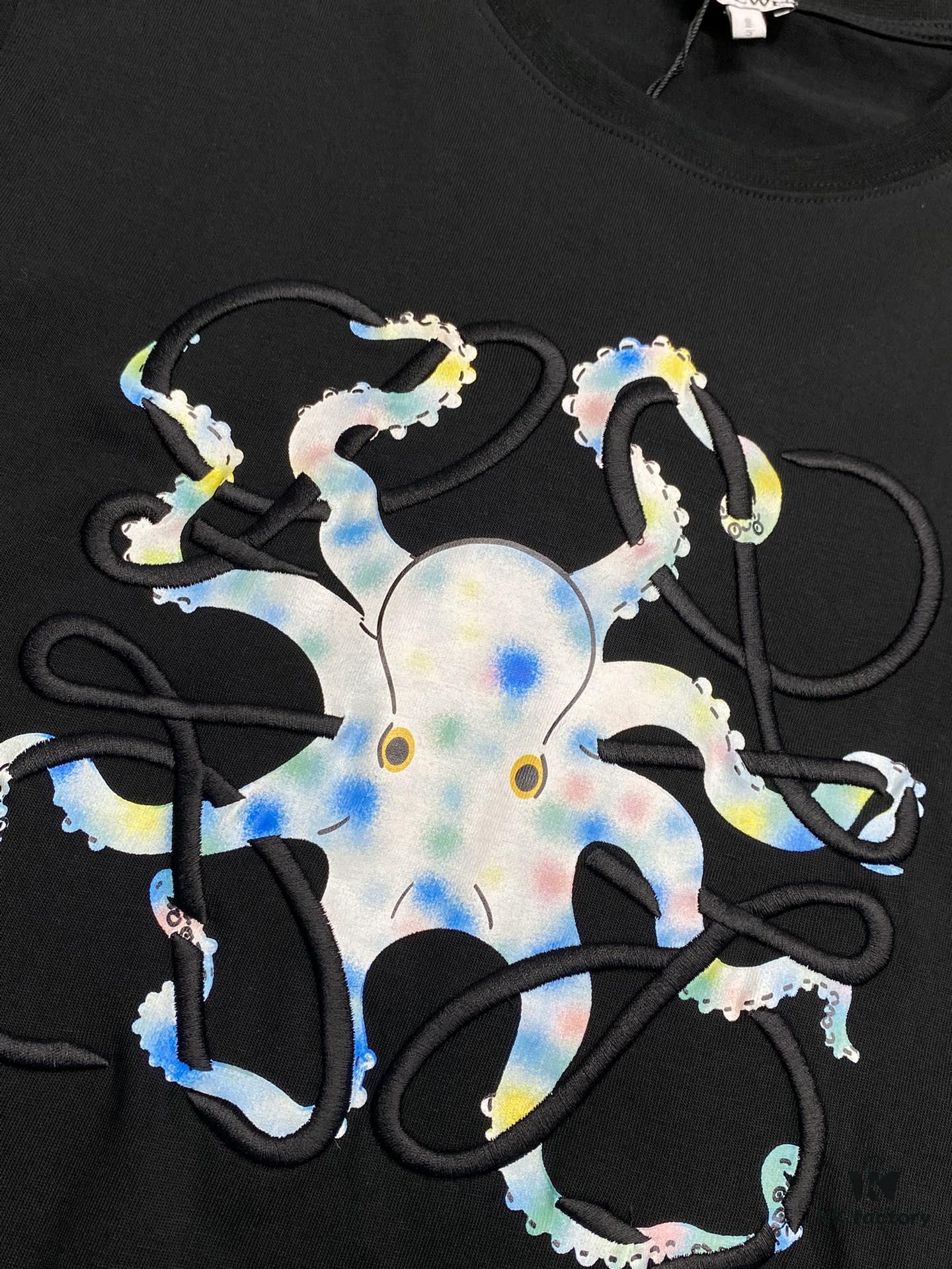 Loewe Men's Casual Short-Sleeve T-Shirt, Exclusive New Arrival, High-End Custom Version, Premium Imported Fabric, Soft and Comfortable