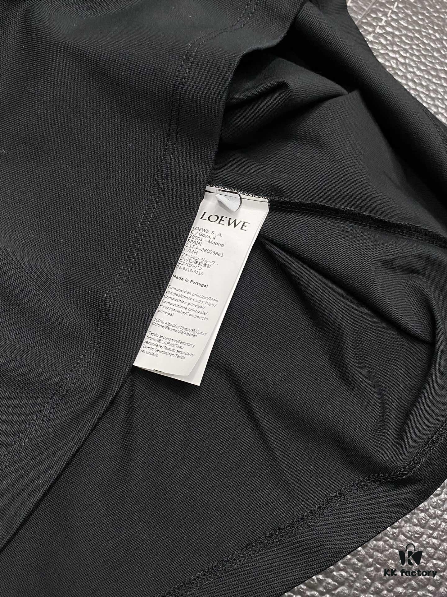 Loewe Men's Casual Short-Sleeve T-Shirt, Exclusive New Arrival, High-End Custom Version, Premium Imported Fabric, Soft and Comfortable