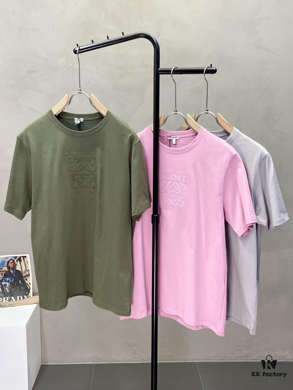 Loewe Men's Spring Summer Short Sleeve Casual T-Shirt - Premium Custom Version, Fashionable and Versatile Bestseller, Imported Fabric, Ultra Soft and Smooth Touch, Skin-Friendly and Comfortable Wear