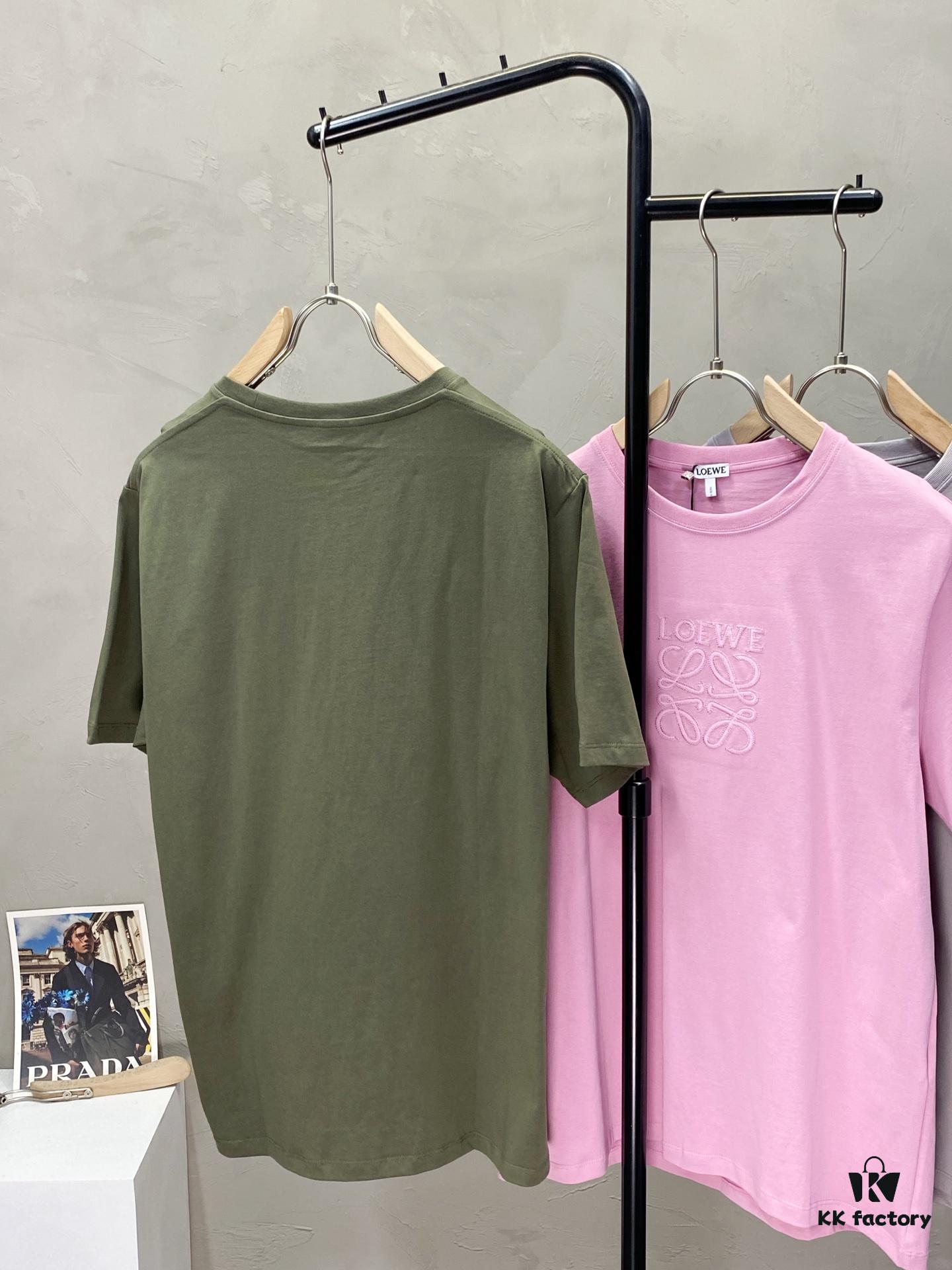 Loewe Men's Spring Summer Short Sleeve Casual T-Shirt - Premium Custom Version, Fashionable and Versatile Bestseller, Imported Fabric, Ultra Soft and Smooth Touch, Skin-Friendly and Comfortable Wear