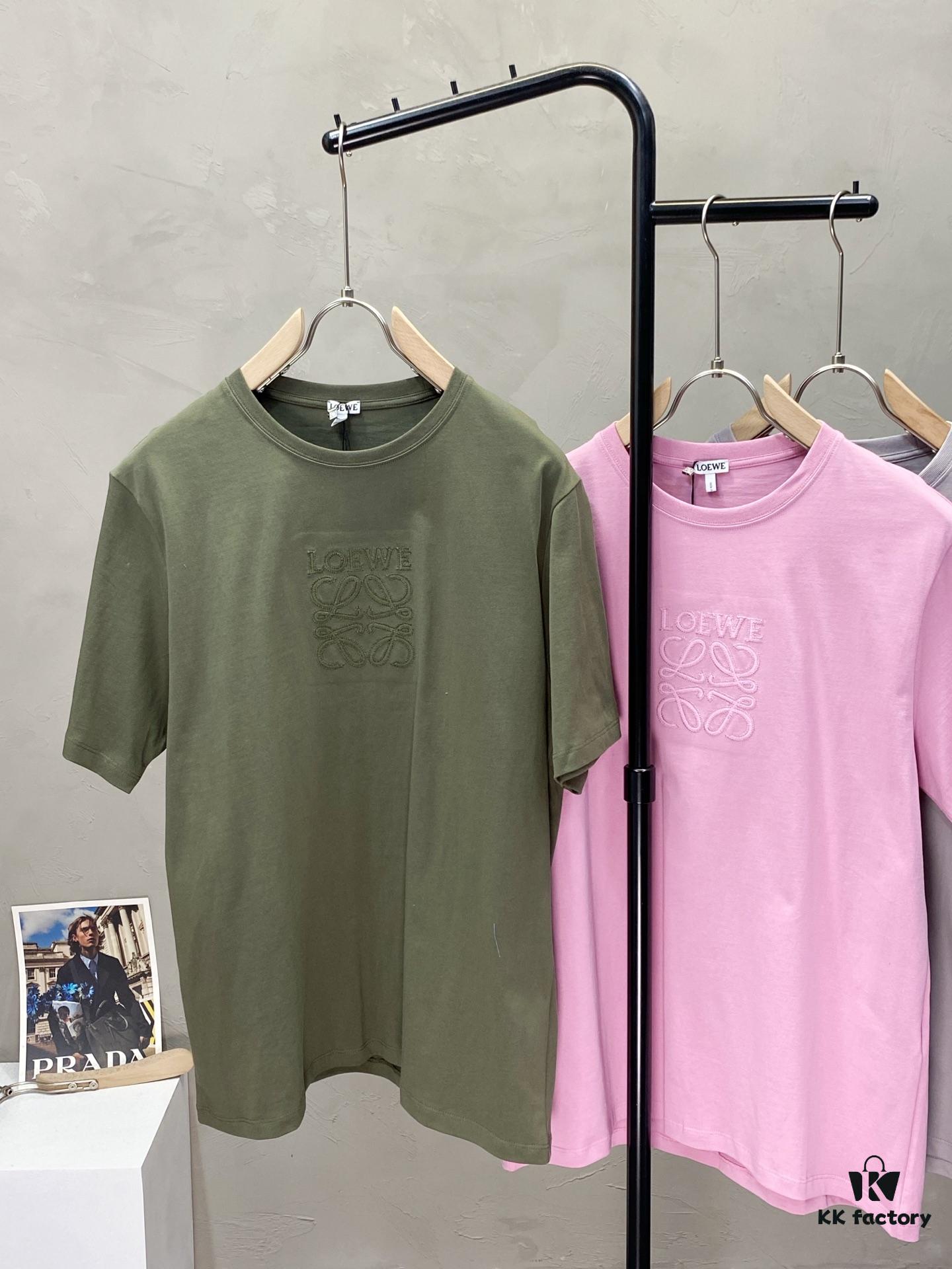 Loewe Men's Spring Summer Short Sleeve Casual T-Shirt - Premium Custom Version, Fashionable and Versatile Bestseller, Imported Fabric, Ultra Soft and Smooth Touch, Skin-Friendly and Comfortable Wear