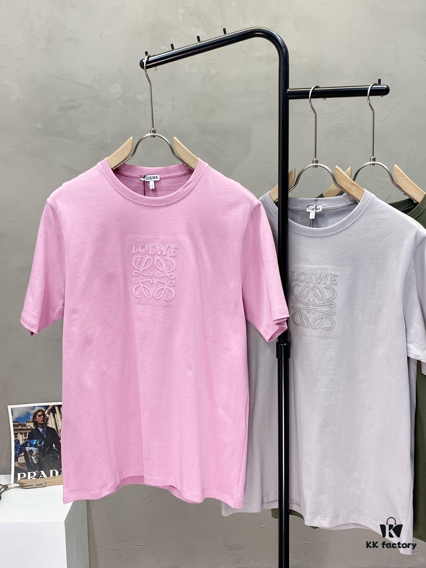 Loewe Men's Spring Summer Short Sleeve Casual T-Shirt - Premium Custom Version, Fashionable and Versatile Bestseller, Imported Fabric, Ultra Soft and Smooth Touch, Skin-Friendly and Comfortable Wear