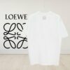 High-Quality Loewe 25SS Spring/Summer Collection Loewe x Suna Fujita Collaboration Embroidered Round-Neck Short-Sleeve T-Shirt with Contrast Logo and Cartoon Rabbit Design
