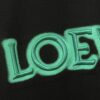 High-Quality Loewe 25SS Spring/Summer New Embroidered Logo Round Neck Short Sleeve T-Shirt, Original Fabric, Influencer and Celebrity Style, Front and Back with Spray-Painted 3D Embroidery, High-End Craftsmanship, Made of 32-Single 280g Combed Pure Cotton Fabric, Extremely Comfortable to Touch, Super Versatile and Stylish, Unisex Design, Complete with Three Labels, Not Ordinary Market Version, Quality Guaranteed
