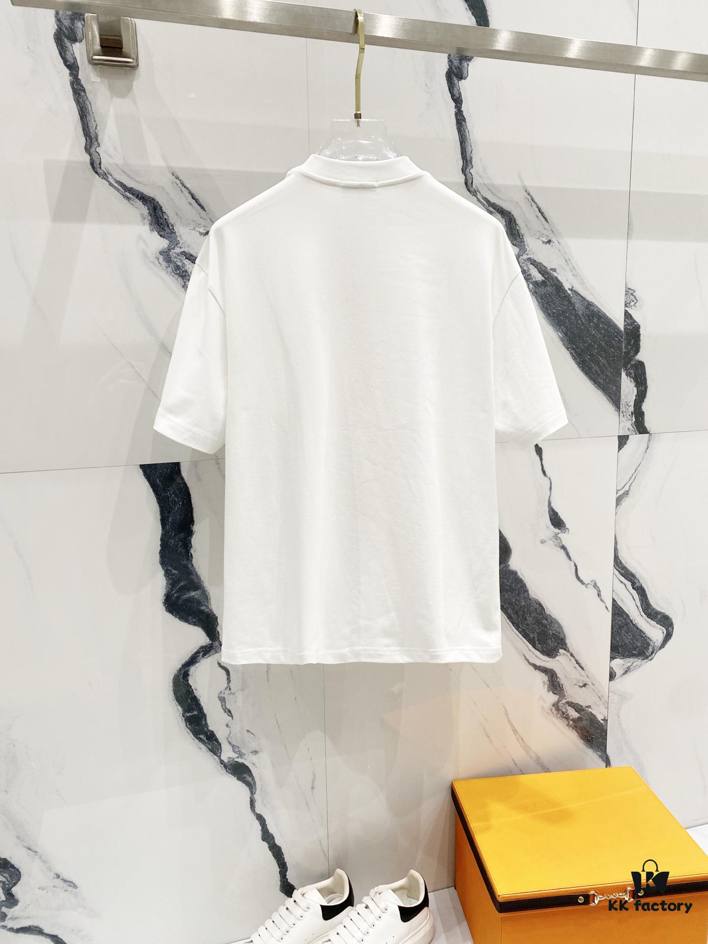 LOEWE 320g Crew Neck Short Sleeve T-Shirt with Embroidered Logo