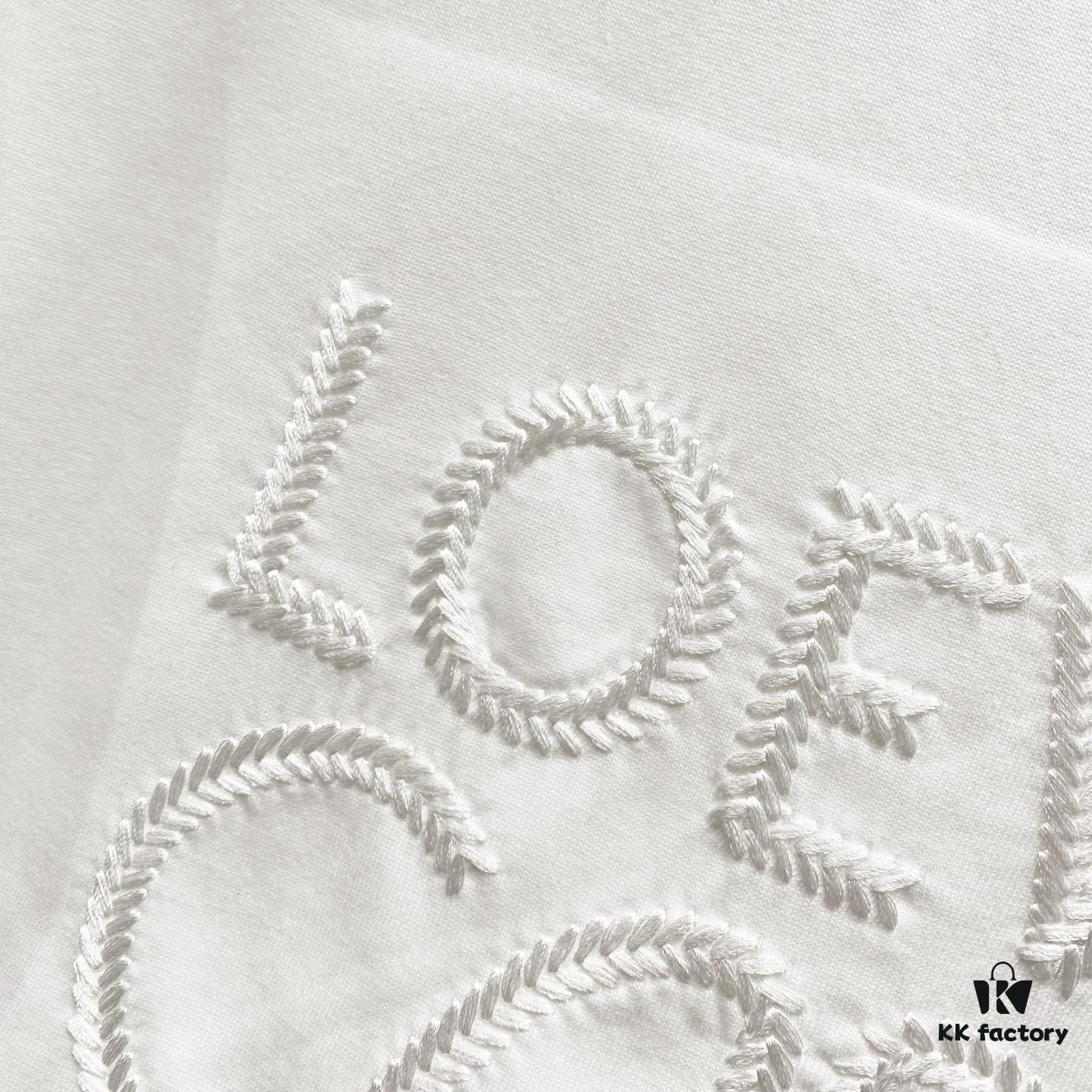 LOEWE 320g Crew Neck Short Sleeve T-Shirt with Embroidered Logo