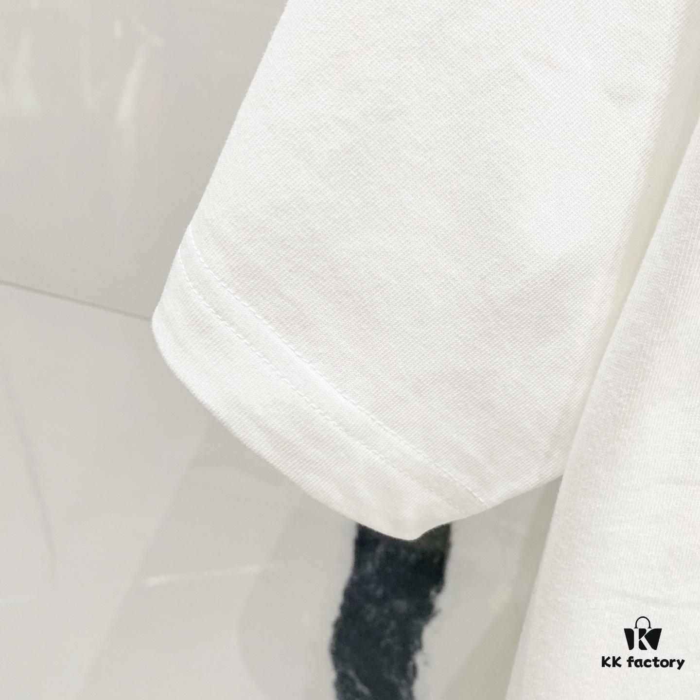 LOEWE 320g Crew Neck Short Sleeve T-Shirt with Embroidered Logo