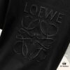 LOEWE 320g Crew Neck Short Sleeve T-Shirt, Solid Color with Embroidered Logo on Chest