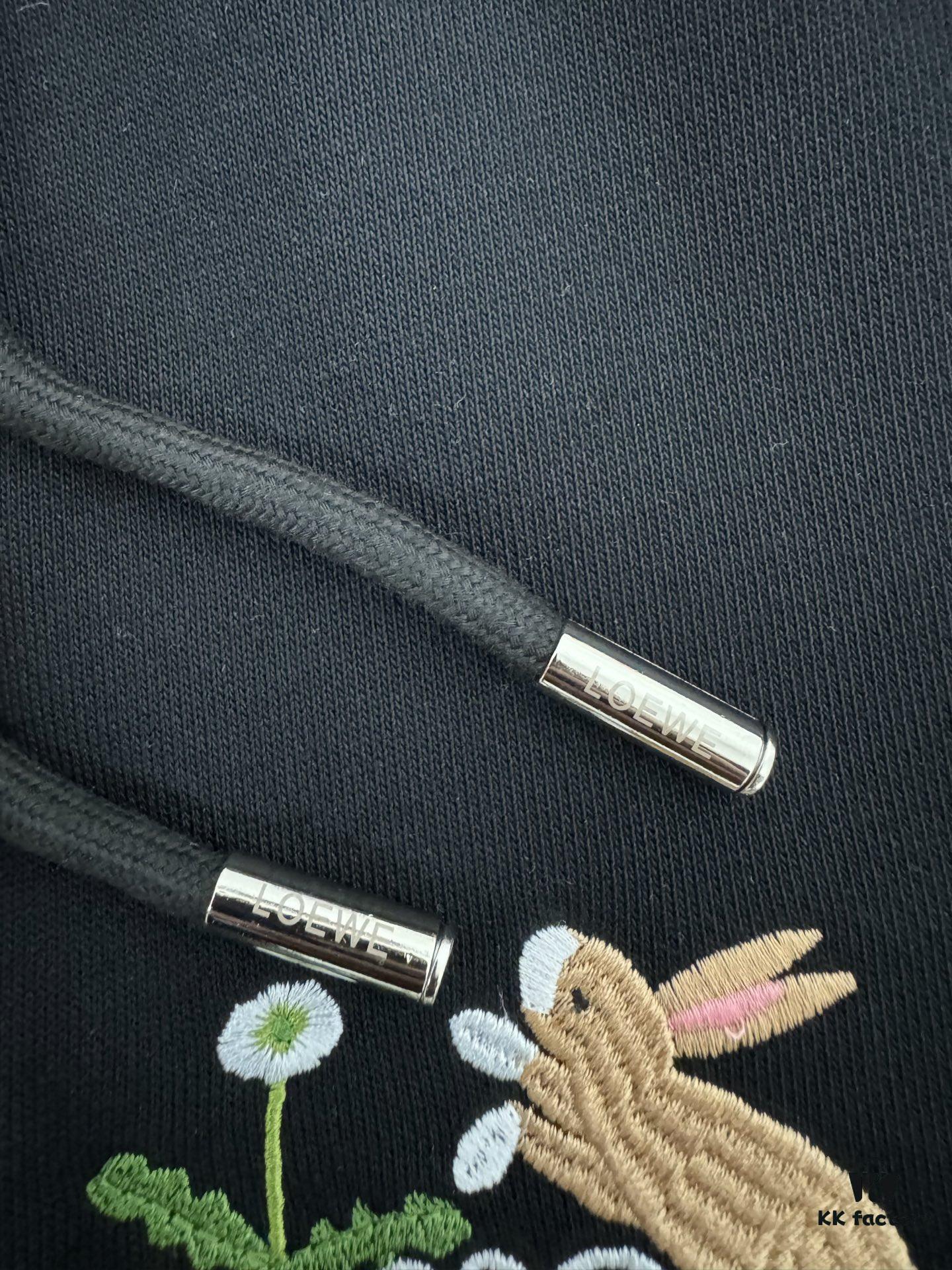 LOEWE Lightweight 400g Heavyweight Cotton Loose Embroidered Logo Shorts