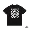 LOEWE* Loewe * Relaxed Fit Printed Logo Fashion Round Neck Short Sleeve T-Shirt for Spring and Summer, Unisex Comfortable Cotton Top