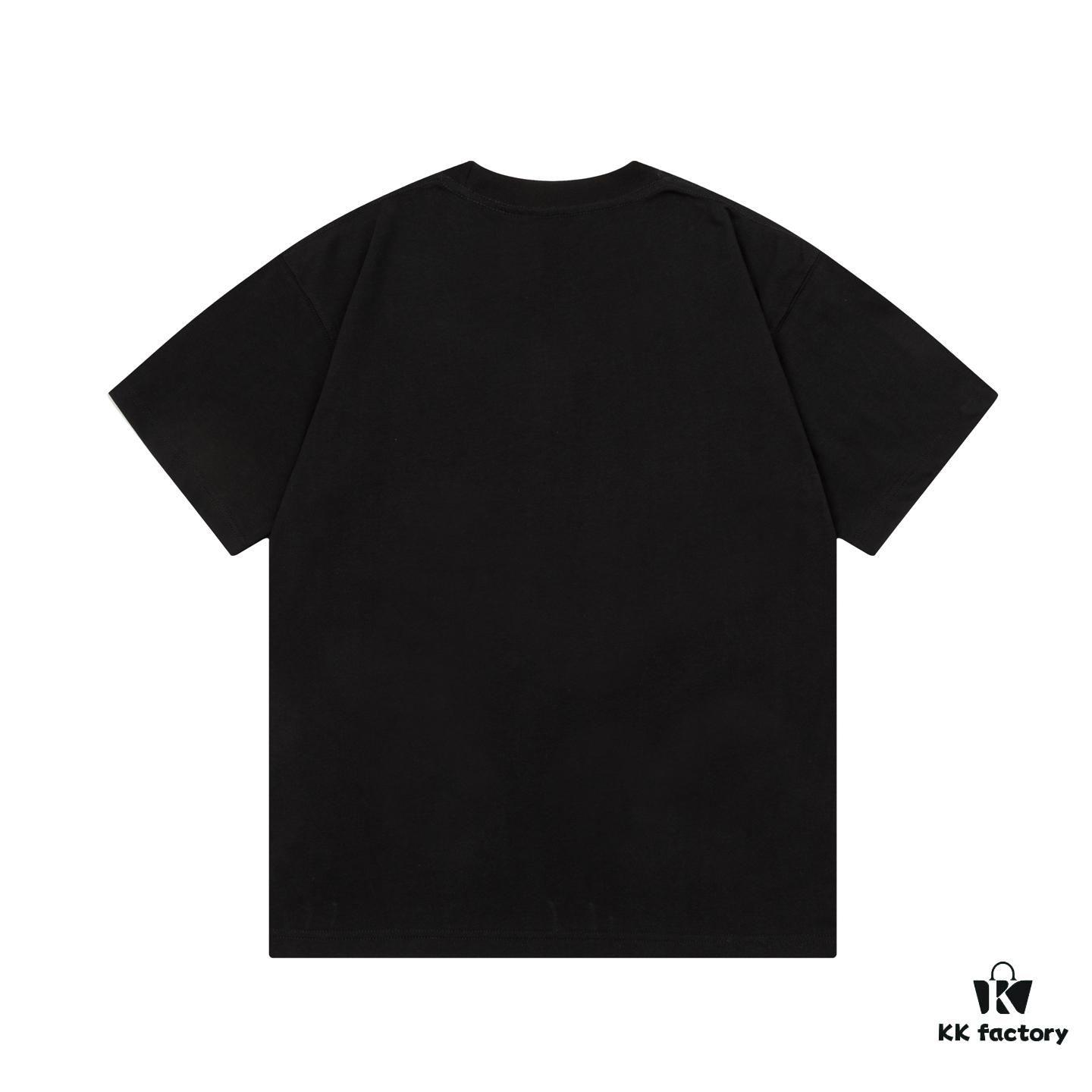 LOEWE* Loewe * Relaxed Fit Printed Logo Fashion Round Neck Short Sleeve T-Shirt for Spring and Summer, Unisex Comfortable Cotton Top