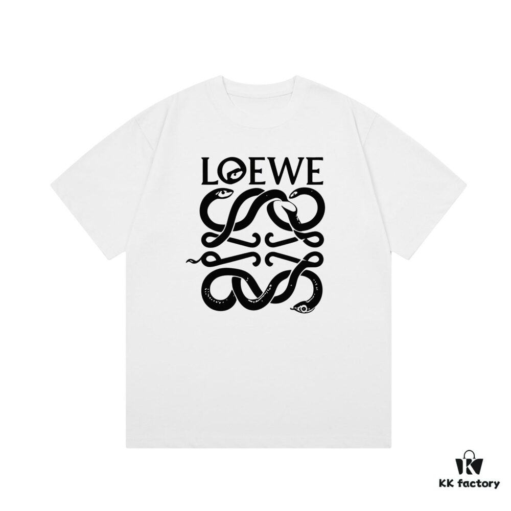 LOEWE* Loewe * Loose Fit Printed Logo Design Spring-Summer New Round Neck Fashion Short Sleeve T-Shirt, Comfortable and Stylish Unisex Wear
