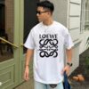 LOEWE* Loewe * Loose Fit Printed Logo Design Spring-Summer New Round Neck Fashion Short Sleeve T-Shirt, Comfortable and Stylish Unisex Wear
