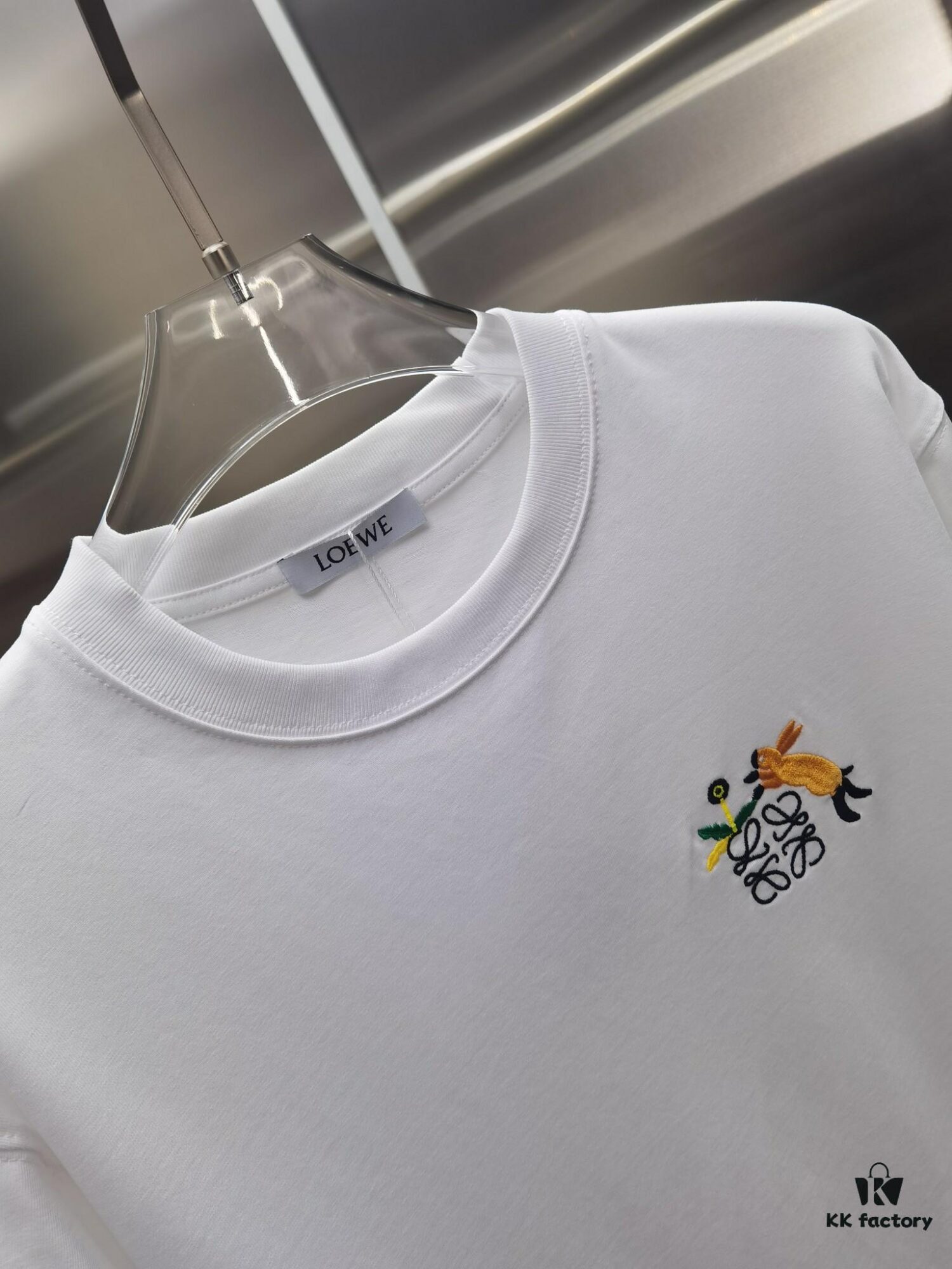 Loewe Embroidered Short Sleeve T-Shirt (Top Quality Version, Different from Standard Stock)